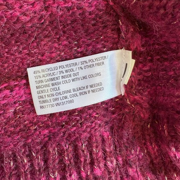 Knox Rose Women's Holiday Pullover Sweater Pink Red Size L - Picture 7 of 8